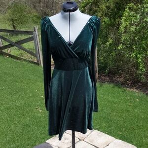 BOGO! Flowy Green Cocktail Dress